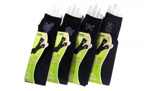 Ladies Fashion Hand Glove-Assorted Glistening Design